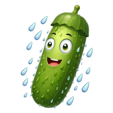 Raining pickles on a pickle sticker