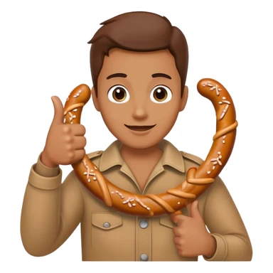 thumbs up pretzel sticker