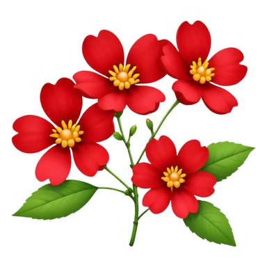 Cherry red flowers sticker