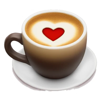 Espresso cup heart foam sticker