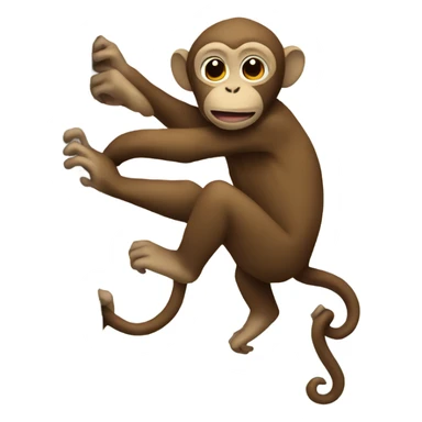 Monkey climbing tree sticker