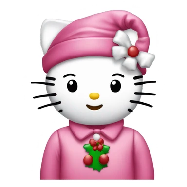 Pink hello kitty Christmas  sticker