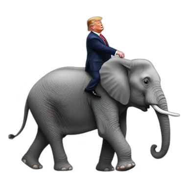 Elephant walking on trump sticker