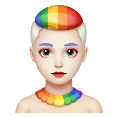 white lgbt sticker