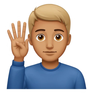 a man making the gesture of not seeing sticker