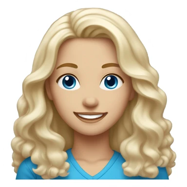 Pretty white blonde woman sticker