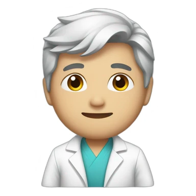 kobayashi with a lab coat sticker