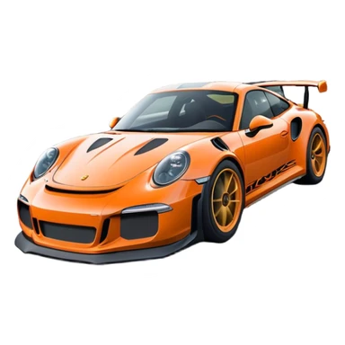 Porsche GT3RS driving on a highway sticker