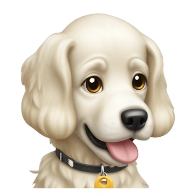 A cream dog lead but no dog sticker