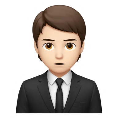 a liittle tired and frustrated entepreneur (only his face). with suit and only a little bit emotional face. young entepreneurs with various suits, but in classic colours. various hair. one person per one emoji. give me a few options. not so tired, more like normal face. sticker