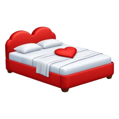 sims red heart bed sticker