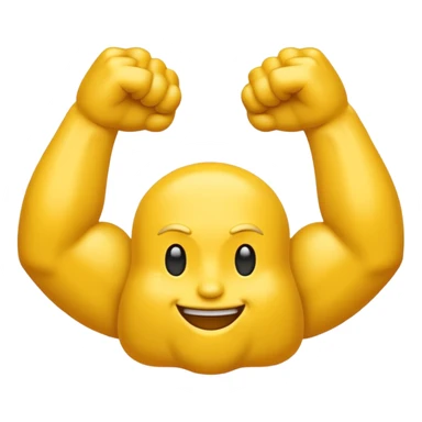 Give me a simple Big Back Emoji, on the style as normal iPhone Bicep emoji, yellow. sticker