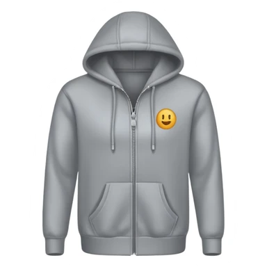 a Hoodie with silver zipper sticker