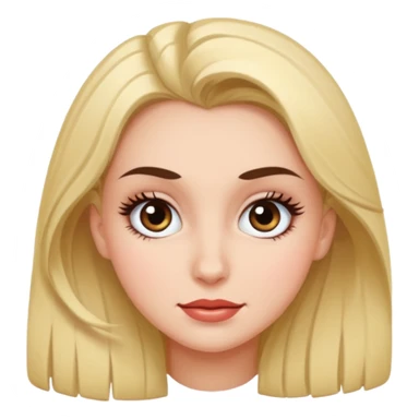 Girl with big lashes rolling her eyes sticker