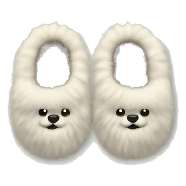 Fluffy slippers sticker
