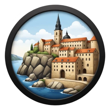 architectural heritage europe round sticker