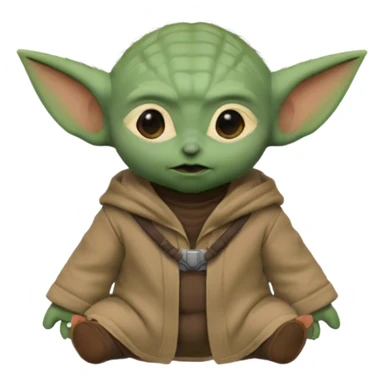 baby yoda on the back of the mandalorian  sticker