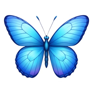 Blue butterfly emoj sticker