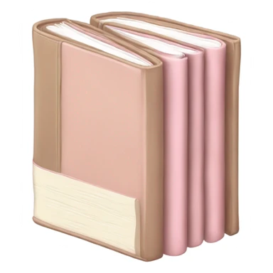 Four light Pink & beige book stable sticker
