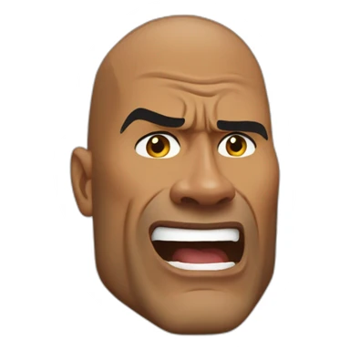 dwayne the rock johnson angry sticker