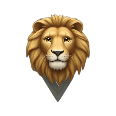 arms lion head inside a Star of David sticker