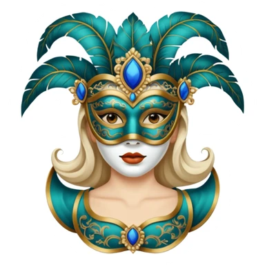 masked person venice bauta woman sticker