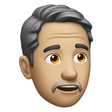 Photorealistic man scratches his head in confusion sticker