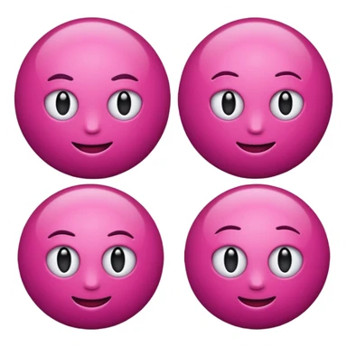 magenta color sphere,Negative : Emoji. sticker