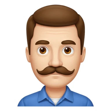 Thick Mustache Man sticker