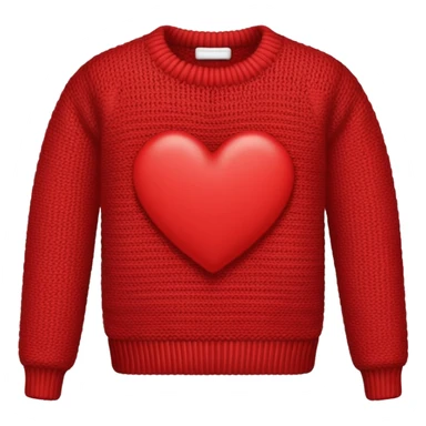 Traditional knit sweater textured heart emoji  sticker