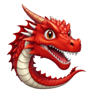 Red dragon smile sticker