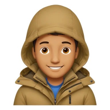 Man in parka sticker