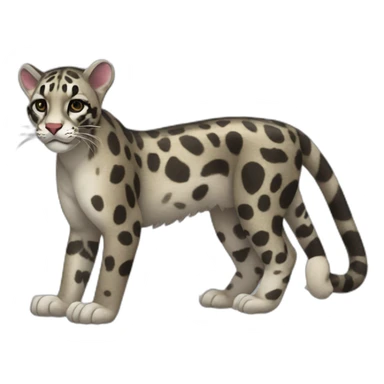Clouded Leopard Full Body sticker