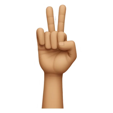 Fingers making a w sticker