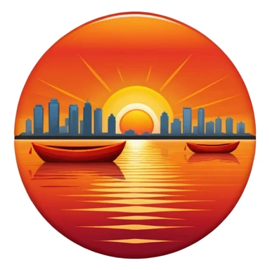 Mumbai sunset sticker