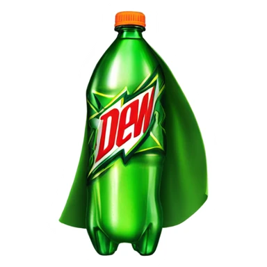 Mountain Dew bottle with a cape sticker