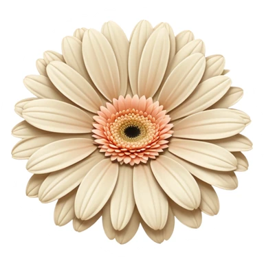 light beige Gerbera flowers sticker