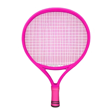 Pink tennis racket sticker
