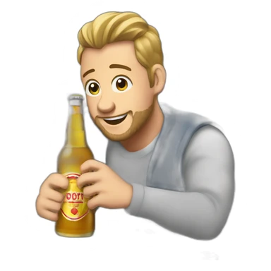 Yota en train de regarder youtube avec dar vator en train de boire une bière sticker