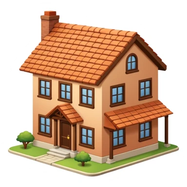 house no trees  not wooden like cartoonish almost sticker