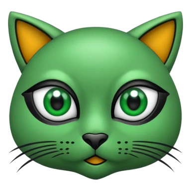 Gata con ojos verdes y negro sticker