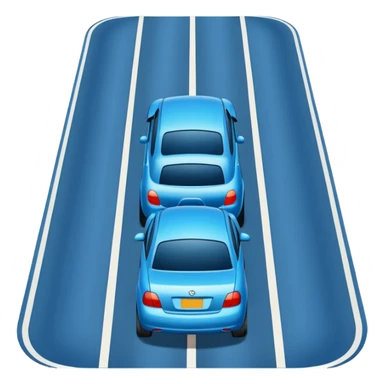 car in middle traffic lane add lanes sticker
