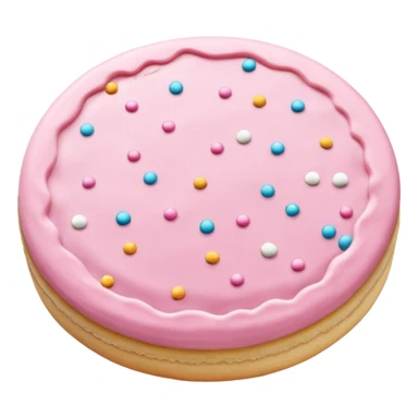 Soft pink frosted sugar cookie sticker