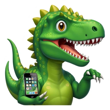 Dinosaur with Iphone sticker