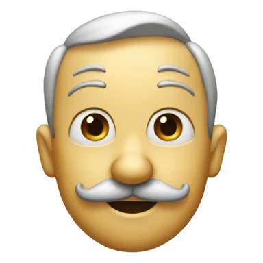 pinocchio with a mustache and long nouse sticker