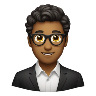 Dashing face boy with black googles sticker