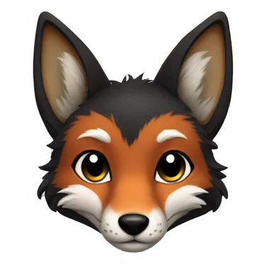 black furry anthro fox sticker