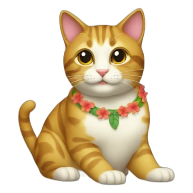 hawaii cat sticker