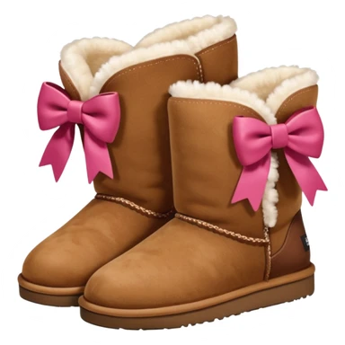 ugg boots that are ankle hight with a cheat bow on the back sticker