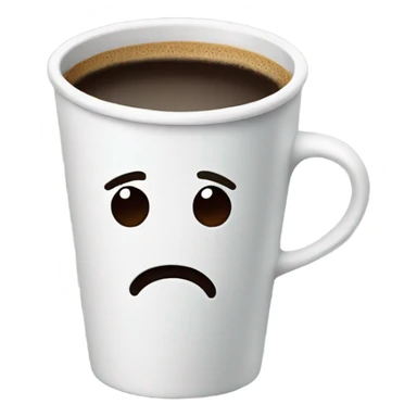 Sad coffee cup sticker